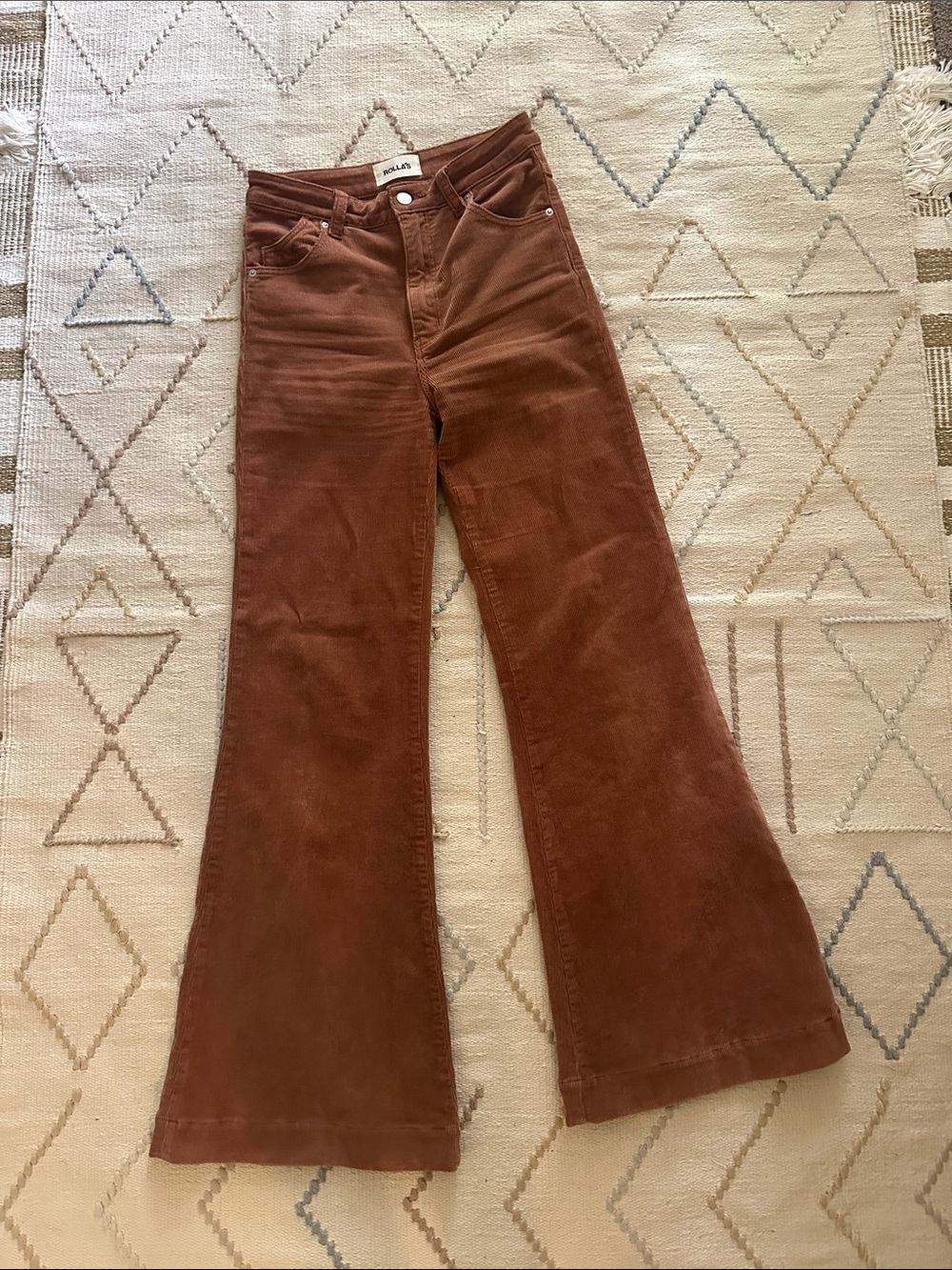 ROLLA'S Dusty Rose Corduroy East Coast Flare Pants